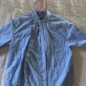 Boys vineyard vines blue checked button down